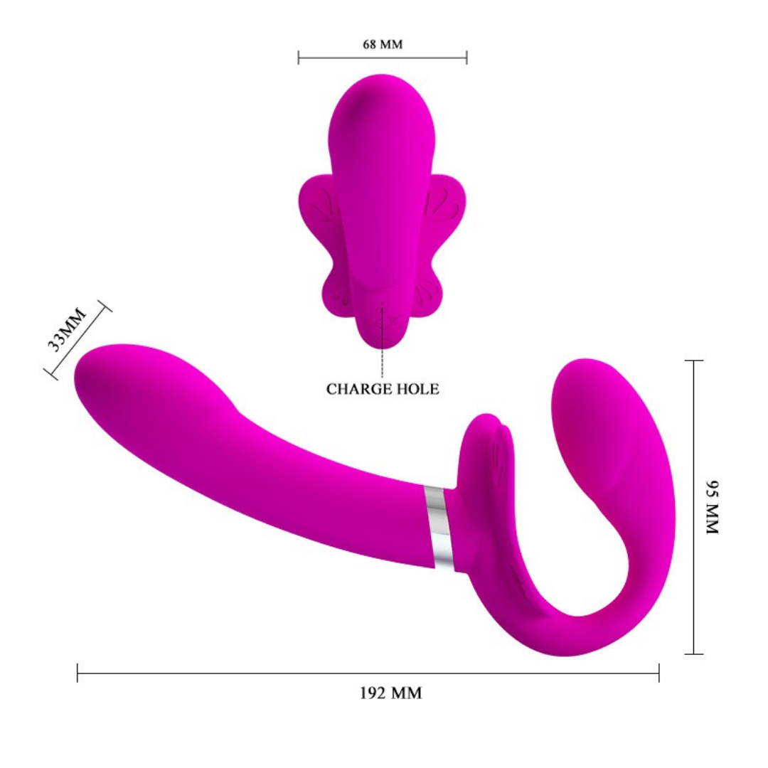 Vibrador Valerie Doble Strapless USB