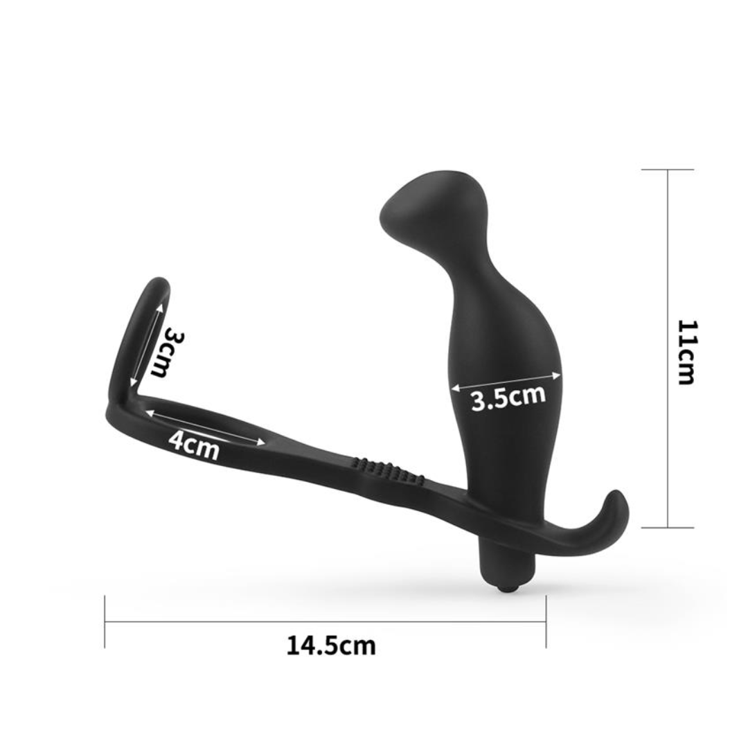 Plug Anal con Anillo Ass-Rasca Prostate Combo