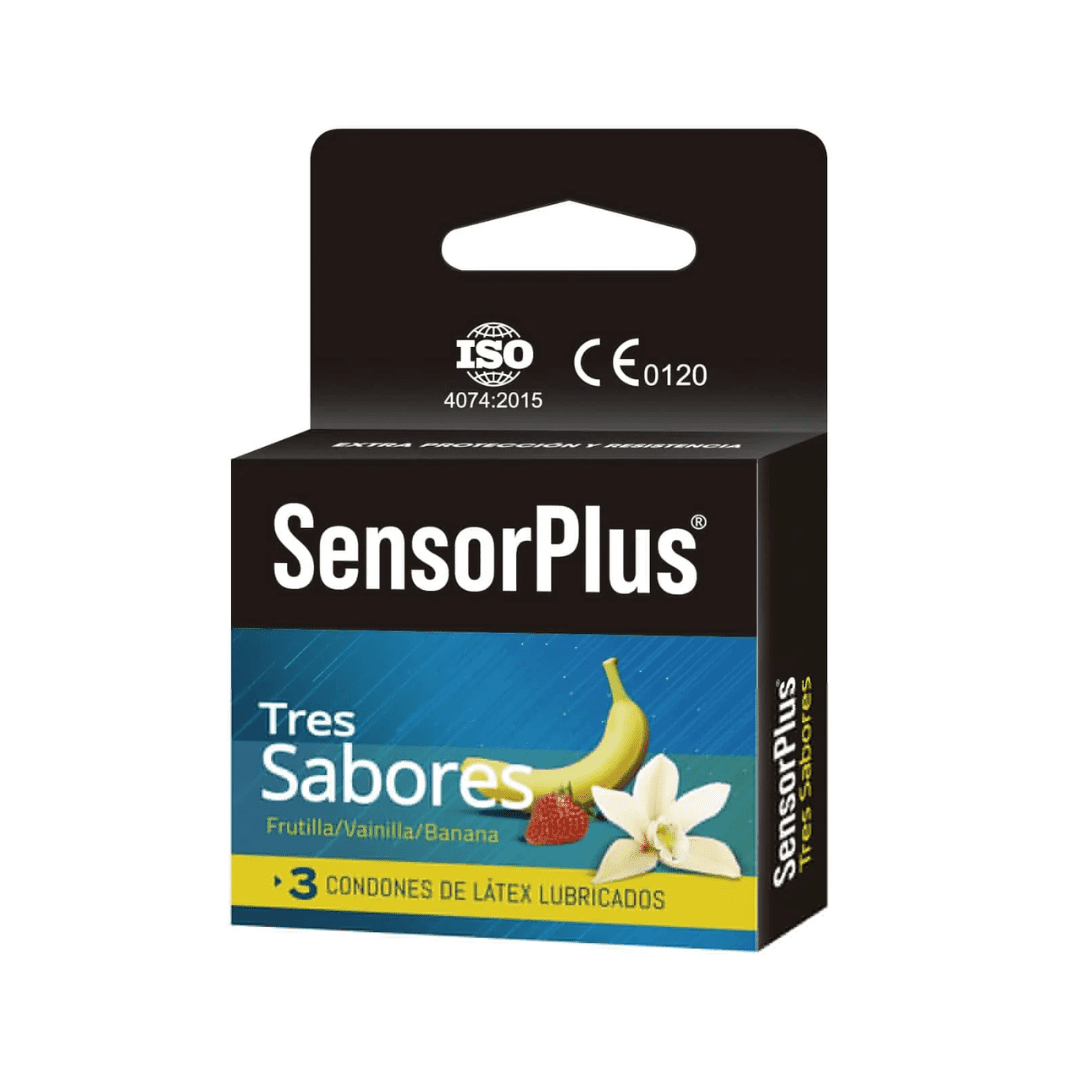 Preservativo Sensor Plus Tres Sabores