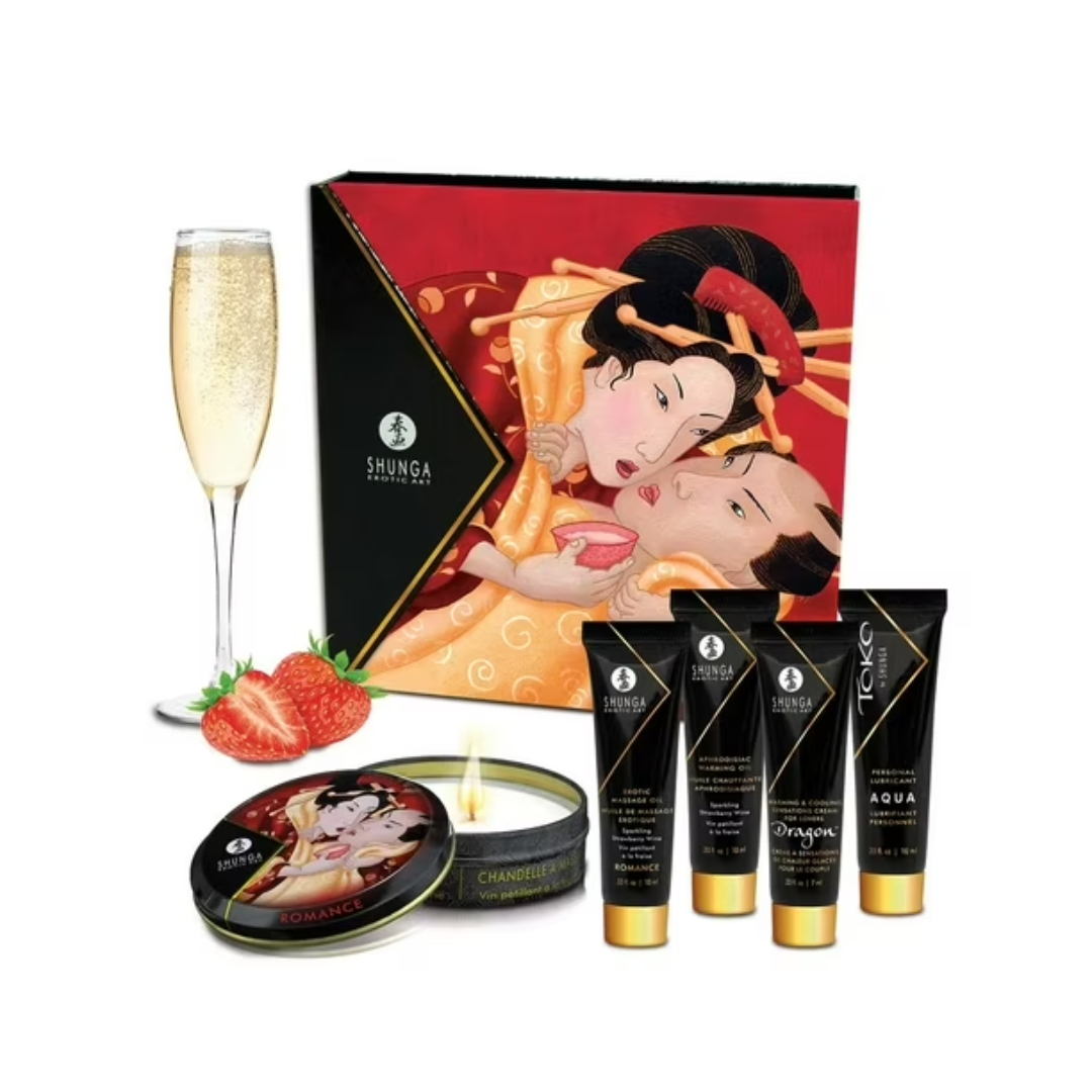 Kit Secretos de la Geisha Frutillas con Champaña