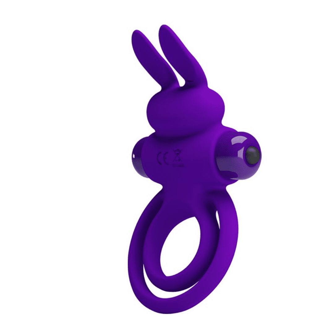 Anillo Conejo Vibrador Doble Morado